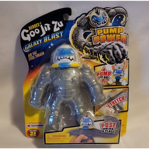 Heroes of Goo Jit Zu Galaxy Blast Air Vac Steel Thrash Gray Pump Power